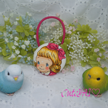 くるみボタン ヘアゴム キルトゲイト おしゃれ マーガレット&ソフィー 01