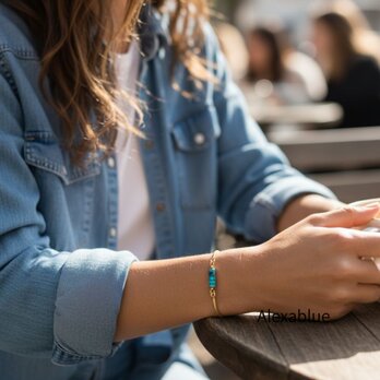 ナチュラルターコイズ ブレスレット｜シンプルで自分らしい毎日に寄り添う天然石アクセサリー