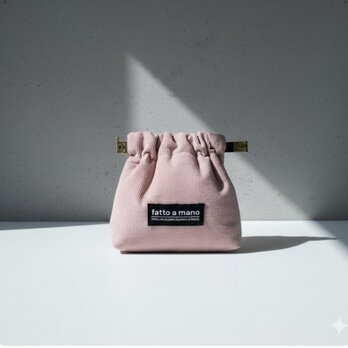 【ふわふわバネ口ポーチ】リップ・イヤホン・アクセサリー収納／小物入れにも／プレゼントにもおすすめ