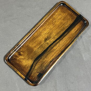 黒柿拭漆盆　トレー　　285mm×130mm×16mm　 №9202