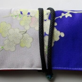 ８４６７　花柄の振袖で作った和風財布・ポーチ