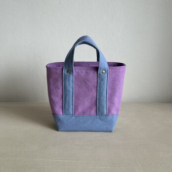 TOTE BAG -bicolor-(S) / lilac × celestblue