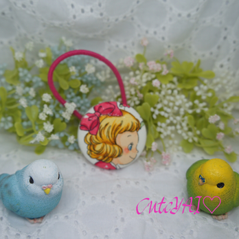 くるみボタン ヘアゴム キルトゲイト おしゃれ マーガレット&ソフィー 05