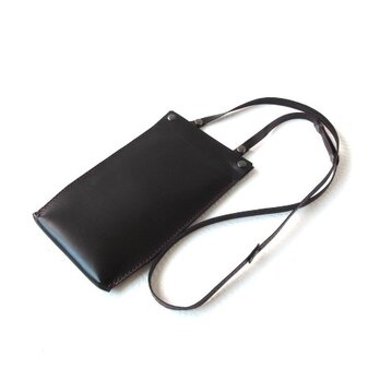 SALE開始～   《牛革》2wayスマホショルダー・フラットタイプ・ブラック・060