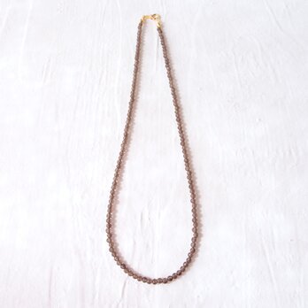 【K14gf】Colored Stone Plane Necklace／プレーンネックレス（スモーキークォーツ）