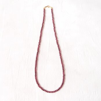 【K14gf】Colored Stone Plane Necklace・Garnet／プレーンネックレス（ガーネット）
