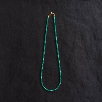 【K14gf】Colored Stone Plane Necklace／プレーンネックレス（グリーンジェード）