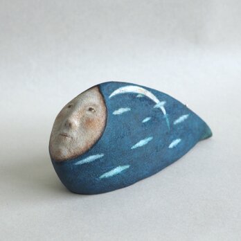 ＜森のさかなたち＞ 二日月と夜の海