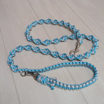 パラコードリード 中型～大型犬用 シングルねじり平編みカフェリード