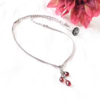 Drops（ガーネット）-pendant-
