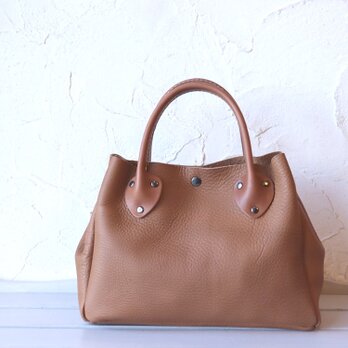 トートバッグ シュリンクレザー 本革 やわらか肉厚 ハンドメイド 10103