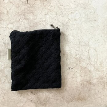 シックな刺繍のポーチ(p-082)