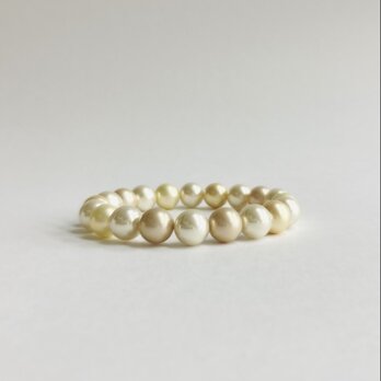 ガラスパールマルチカラーブレスレット/10mm約20cm/イエローmix/made in japan