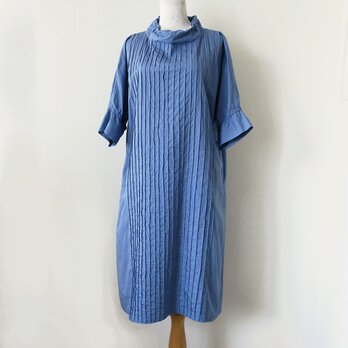 ピンタックのコットンワンピース 受注製作 (送料無料)