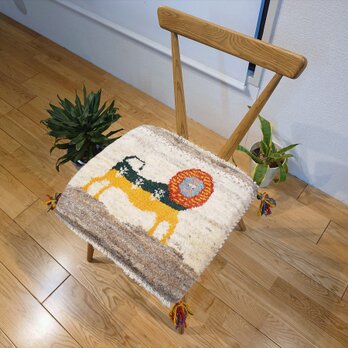 天然ラグ ガゼニベカール ソファ前 玄関 124×79 薄水色 天然ラグ