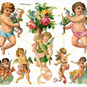 ドイツ製クロモス 花を持つ天使 ラメなし DA-CHY006（Made in Germany)