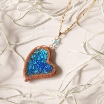 陶器ネックレス  みずたまりno.11 ハート