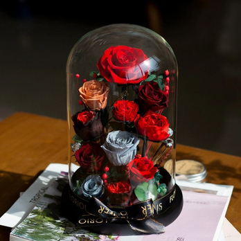 プリザーブドフラワー アレンジメント 上昇 ドライフラワー 薔薇 ローズ 花 開店祝い 開業祝い 記念日 誕生日のコピーのコピー