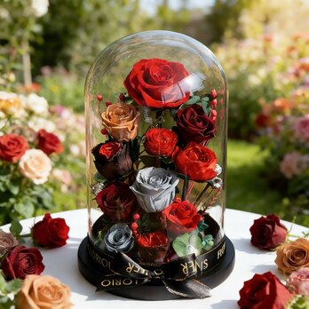 プリザーブドフラワー アレンジメント 上昇 ドライフラワー 薔薇 ローズ 花 開店祝い 開業祝い 記念日 誕生日のコピーのコピー