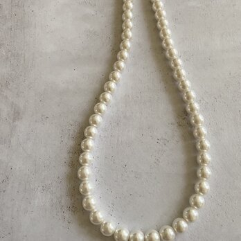 Pearls Necklaces 8ｍｍ パールショート約42ｃｍ　マグネットクラスプ