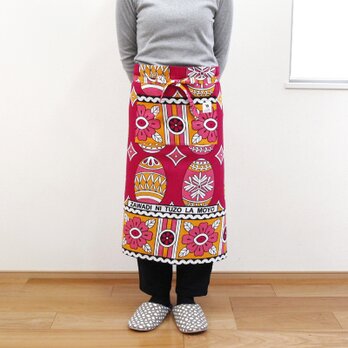 カンガのソムリエ・エプロン（ イースターエッグ ） ユニセックス カフェ ロング キャンプ アウトドア