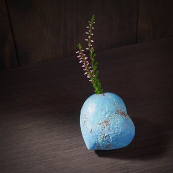 ハートの花入れ mixed blue no.2