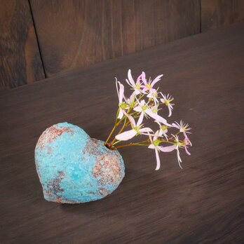 ハートの花入れ wild turquoise no.1