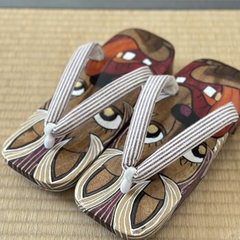 男右近 L 男右近L 個性爆発！履くだけでアートな足元に 駿河塗下駄 静岡県郷土工芸品