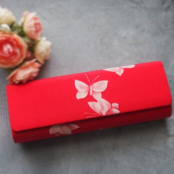 昭和レトロ　横長バック　蝶紋様　クラッチバッグ　和装バック　バックインバック