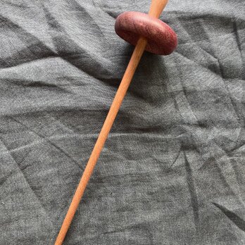 紡ぎ独楽・茸(パープルハート＆レッドオーク)