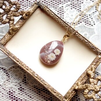 【受注製作】レジンアート　ドロップペンダント〈冬のブルース〉