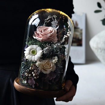 プリザーブドフラワー アレンジメント 笑顔 ドライフラワー 薔薇 ローズ 花 開店祝い 開業祝い 記念日 誕生日