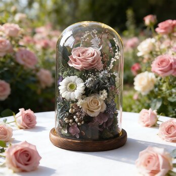 花飾り 玄関に飾る バラ 薔薇 ローズ、笑顔、プリザーブドフラワー、ドライフラワー、アレンジメント、結婚祝い 開店・開業祝い