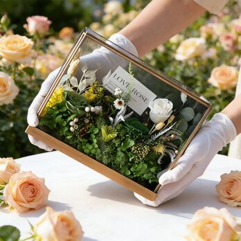 花飾り 玄関に飾る バラ 薔薇 ローズ、フランス メイラード風、花束、プリザーブドフラワー、アレンジメント、結婚祝い 記念日