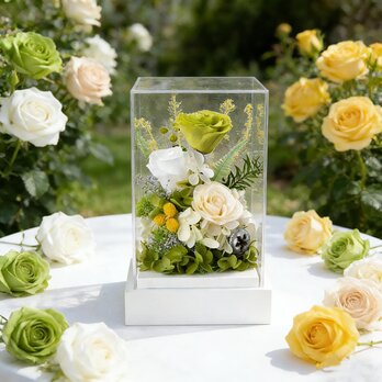 花飾り 玄関に飾る バラ 薔薇 ローズ この瞬間 プリザーブドフラワー アレンジメント ドライフラワー 結婚祝い 記念日