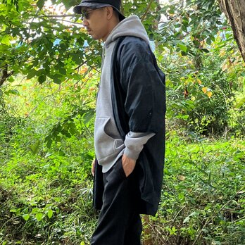 野良着 藍染縞模様 着物ジャケット｜藍無地裏地付き｜古布 ジャパンヴィンテージ