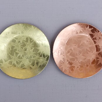 紅葉のつもる豆皿　[ 2枚組 ]