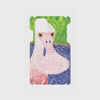 湖に映る微笑みのピンク|ベニヘラサギ・クレアベニーの背面iPhoneケース