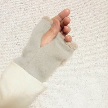 イタリア製カシミアモッサー　２WAYハンドウォーマー