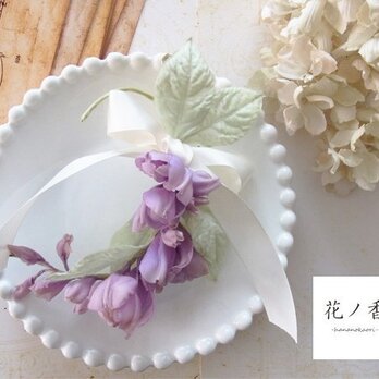弦花コサージュ（パープル）