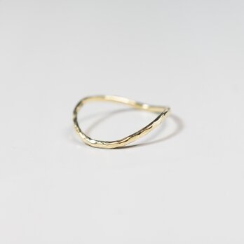 真鍮ウェーブプレーンリング 1.2mm幅 槌目｜FA-1011