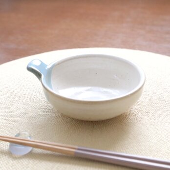 白釉のとんすい 水色のアクセント ＊ ２