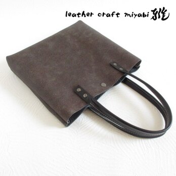 SALE開始～  《牛革》new♪スクエアミニトート・クラック加工・ビンテージダークブラウン・0490