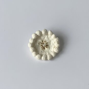 ブローチ　Paper Flower （White2）