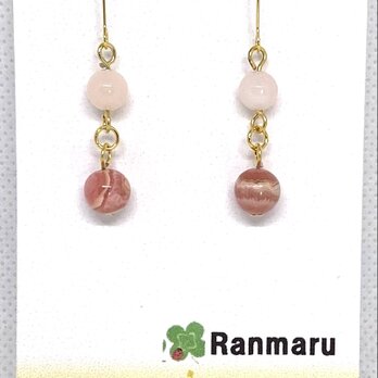 インカローズ/ピンクオパール/パワーストーン/天然石/ピアス/イヤリング/大人可愛い/アレルギー対応/サージカルステンレス✨