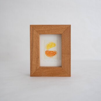 銅版画 "みかんあめ"（ミニ額）