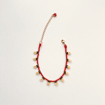 フラワービーズブレスレット