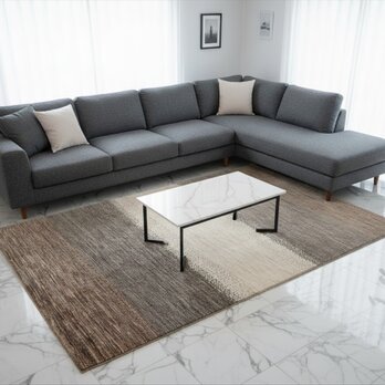 夏は涼しく冬は暖かい　天然無染手織りラグ　肌ざわり最高　ラグ　ガゼニラハット　リビング　232x151㎝　P20