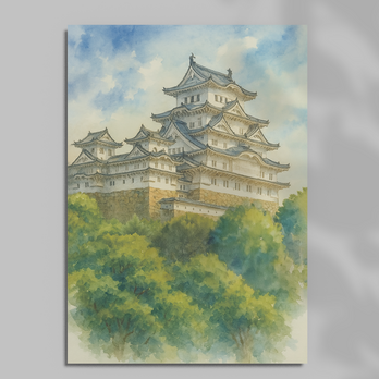 日本絶景ポストカード｜姫路城（兵庫県）｜日本製｜飾り・贈り物・日記・インテリア