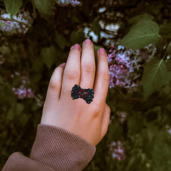 『思い出』羊毛画の指輪